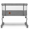 Patut co-sleeper, Lionelo, Aurora, 3 in 1, Cu leganare si setare unghiulara, Include saltea cu densitate T25 si geanta transport, Reglabil in 5 pozitii pe inaltime, Pana la 9 kg, 0 luni+, 85x60x66 cm, Conform cu EN 1130:2019+AC:2020, EN 16890:2, Gri - gogobaby.ro
