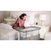 Patut co-sleeper, Lionelo, Aurora, 3 in 1, Cu leganare si setare unghiulara, Include saltea cu densitate T25 si geanta transport, Reglabil in 5 pozitii pe inaltime, Pana la 9 kg, 0 luni+, 85x60x66 cm, Conform cu EN 1130:2019+AC:2020, EN 16890:2, Gri - gogobaby.ro