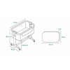 Patut co-sleeper, Lionelo, Leonie, Cu sistem de leganare, Cu setare unghiulara, Reglabil in 5 pozitii pe inaltime, Conform cu standardele europeane de securitate EN1130 si EN16890, Beige Sand