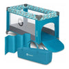 Patut pliant, Lionelo, Stefi, Cu un nivel, Cu intrare laterala cu fermoar, 2 roti, 120x60 cm, Conform cu standardul european de securitate EN 716, Turquoise