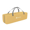 Patut pliant, Lionelo, Sven Plus, 120x60 cm, Cu doua nivele, Cu arcada jucarii, masuta de infasat  vibratii, melodii, conform cu standardele europeane de securitate EN716 si EN12221, Yellow Scandi