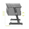 Patut co-sleeper, Lionelo, Theo, 2 in 1, Cu setare unghiulara, Reglabil in 5 pozitii pe inaltime, Conform cu standardele europeane de securitate EN1130 si EN16890, Grey Stone
