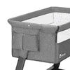 Patut co-sleeper, Lionelo, Theo, 2 in 1, Cu setare unghiulara, Reglabil in 5 pozitii pe inaltime, Conform cu standardele europeane de securitate EN1130 si EN16890, Grey Stone