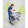 Patut co-sleeper, Lionelo, Theo, 2 in 1, Cu setare unghiulara, Reglabil in 5 pozitii pe inaltime, Conform cu standardele europeane de securitate EN1130 si EN16890, Grey Stone