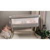 Patut co-sleeper, Lionelo, Theo, 2 in 1, Cu setare unghiulara, Reglabil in 5 pozitii pe inaltime, Conform cu standardele europeane de securitate EN1130 si EN16890, Grey Stone