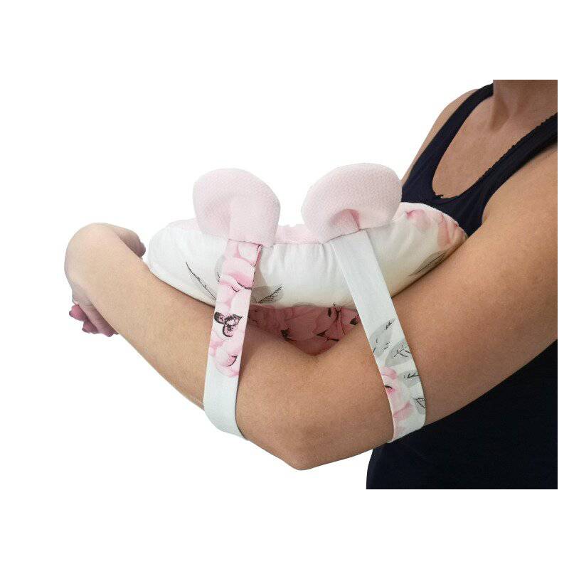 Perna bebelusi, Qmini, Ursulet, Multifunctionala, Cu doua fete, Tesatura pufoasa minky si bumbac, Materiale certificate Oeko Tex Standard 100, 30x23 cm, Minky Safari - gogobaby.ro