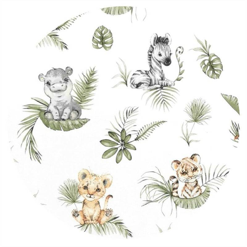 Perna bebelusi, Qmini, Ursulet, Multifunctionala, Cu doua fete, Tesatura pufoasa minky si bumbac, Materiale certificate Oeko Tex Standard 100, 30x23 cm, Minky Safari - gogobaby.ro