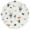 Perna bebelusi, Qmini, Ursulet, Multifunctionala, Cu doua fete, Tesatura pufoasa minky si bumbac, Materiale certificate Oeko Tex Standard 100, 30x23 cm, Minky Fox and Rabbit, Beige - gogobaby.ro