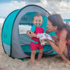 Cort de joaca, BBluv, Sunkito, Anti-UV, Cu SPF50, Cu plasa impotriva tantarilor, Include geanta de transport si stalpi de sustinere, Cu buzunar integrat, Blue - gogobaby.ro
