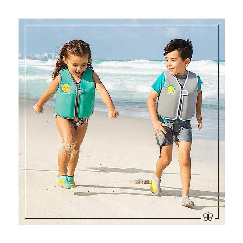 Vesta pentru inot, BBluv, Naj, Cu protectie solara SPF 50+, Neopren, Small, 1-3 ani, Aqua - gogobaby.ro
