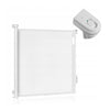 Poarta de siguranta, Lionelo, Thea, Textila, Ofera vizibilitate, Retractabila, Mecanism dublu de blocare, Montaj universal, 80x140 cm, Conform cu standardul european de securitate EN1930, Alb
