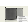 Poarta de siguranta, Lionelo, Thea, Textila, Ofera vizibilitate, Retractabila, Mecanism dublu de blocare, Montaj universal, 80x140 cm, Conform cu standardul european de securitate EN1930, Alb