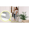 Poarta de siguranta, Lionelo, Truus Slim Led, Prin presiune, Cu lumina Led cu senzor, 105 cm, Conform cu standardul european de securitate EN1930, Alb