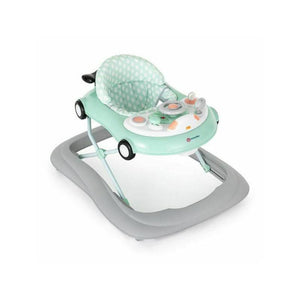 Premergator muzical, Petite&Mars, Cu panou interactiv si lumini Cabrio, Inaltime reglabila pe 3 pozitii, 6 luni+, Verde - gogobaby.ro