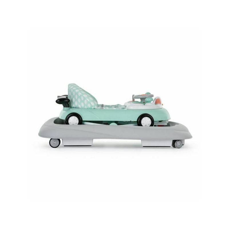 Premergator muzical, Petite&Mars, Cu panou interactiv si lumini Cabrio, Inaltime reglabila pe 3 pozitii, 6 luni+, Verde - gogobaby.ro