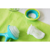 Dispozitiv de hranire, Nuby pentru fructe si legume, Include capac de protectie, 6+ luni, Albastru/Verde