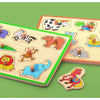 Puzzle, Joueco, Din lemn certificat FSC, 30 x 27 cm, 18 luni+, 8 piese, Animale acvatice