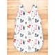 Sac de dormit, MimiNu, Pentru bebelusi, De iarna, Din bumbac certificat Oeko Tex Standard 100, Cu fermoar lateral, Cu capse pe umar, 70 cm, 0 - 6 luni, 2.5 Tog, Fox