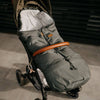 Sac de iarna, Petite&Mars, Jibot, Pentru carucior, landou sau scaun auto, 100x48 cm, Impermeabil, Cu elemente reflectorizante, Extensibil, 3 in 1, Charcoal Grey
