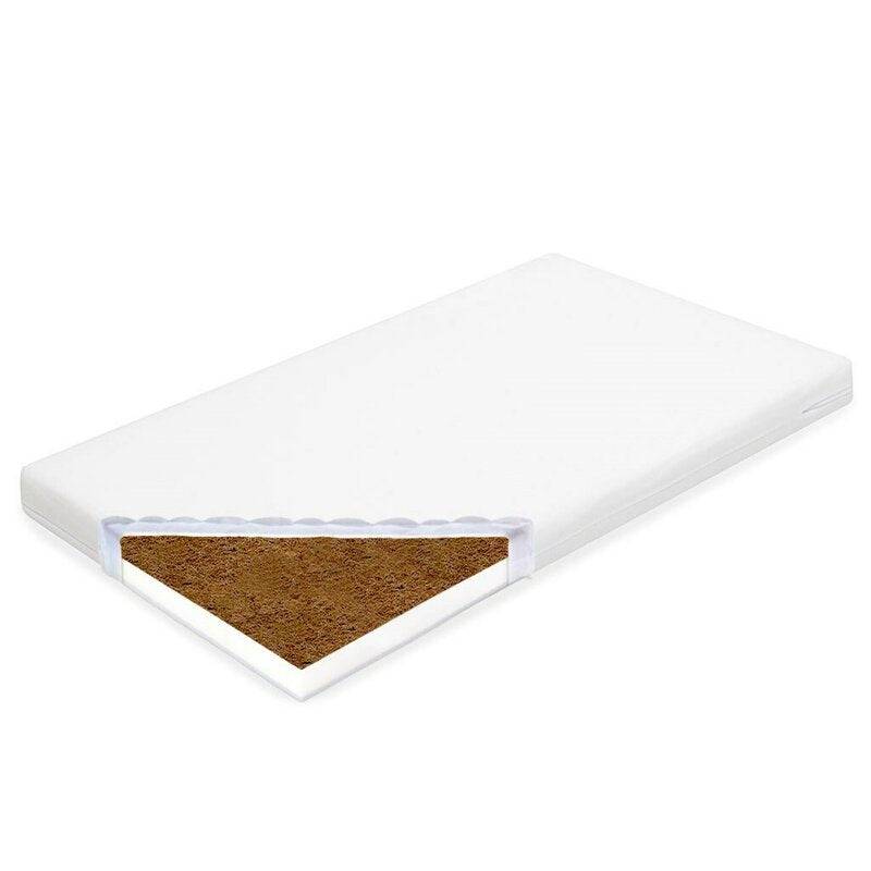 Saltea pentru patut, New Baby, Standard, 120x60x7 cm, Cu Aloe Vera, Compozitie Spuma-Cocos, Hipoalergenica si antibacteriana, Cu husa detasabila, Alb - gogobaby.ro
