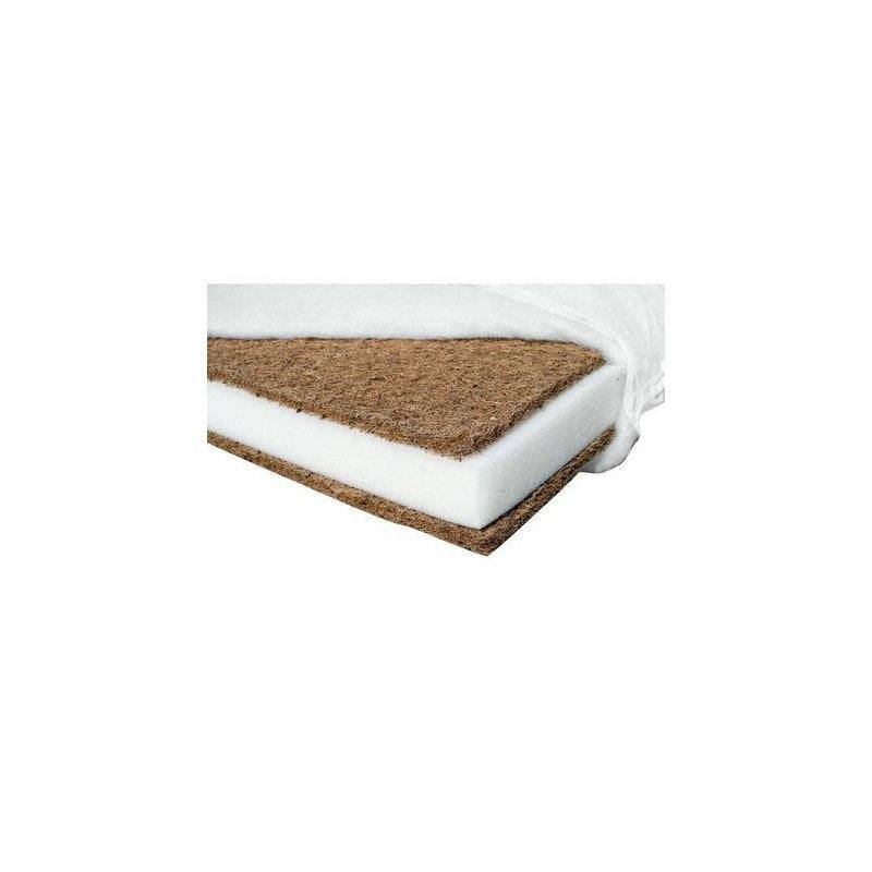 Saltea patut bebe, Babyneeds, Cocos Confort II, Cu husa detasabila, Antialergica, Cu fibre de cocos si strat de burete, 90x50x8 cm, 0 luni+, Alb - gogobaby.ro