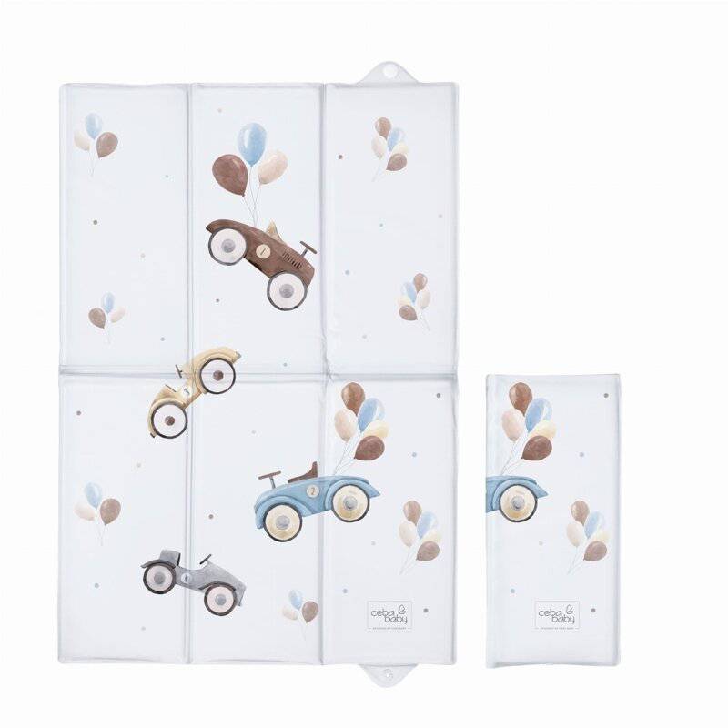 Saltea de infasat, Ceba Baby, Pliabila, 60 x 40 cm, Retro Cars - gogobaby.ro
