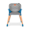 Scaun de masa, Lionelo, Koen, Din fag, 2 in 1, Transformabil, Sustine 30 kg, 6 luni+, Conform cu standardul european de securitate EN14988, Albastru