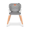 Scaun de masa, Lionelo, Koen, Din fag, 2 in 1, Transformabil, Sustine 30 kg, 6 luni+, Conform cu standardul european de securitate EN14988, Gri