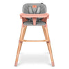 Scaun de masa, Lionelo, Koen, Din fag, 2 in 1, Transformabil, Sustine 30 kg, 6 luni+, Conform cu standardul european de securitate EN14988, Roz