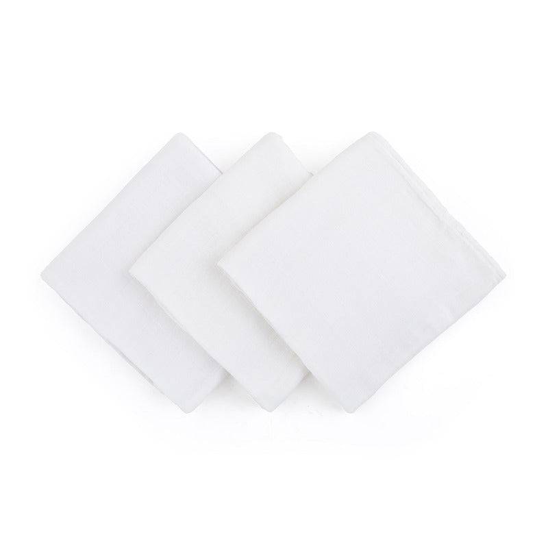 Set 3 scutece, Petite&Mars, Moussy Total White, Din muselina de bambus, Hipoalergenice, 68 x 68 cm, Certificate Oeko Tex Standard 100, Alb
