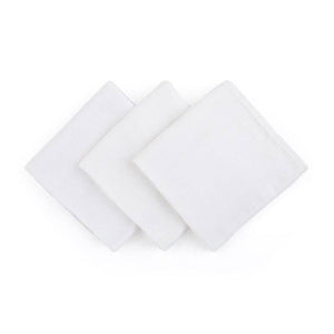 Set 3 scutece, Petite&Mars, Moussy Total White, Din muselina de bambus, Hipoalergenice, 68 x 68 cm, Certificate Oeko Tex Standard 100, Alb - gogobaby.ro