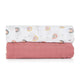 Set 2 scutece, Petite&Mars, Misty Rose Rainbow, Din muselina de bambus, Hipoalergenice, Dimensiuni mari 120 x 120 cm, Certificate Oeko Tex Standard 100, Multicolor