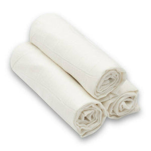 Set 3 scutece, New Baby, Multifunctionale, Din Bambus, 70x80 cm, White - gogobaby.ro