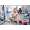 Tarc de joaca copii, Lionelo, Willow XL,180 x 200 cm, Pliere compacta, Include geanta de transport, Din plasa, Cu doua intrari laterale si fermoar, Cu ventuze pentru stabilitate, Conform cu EN 12227:2010, Gri