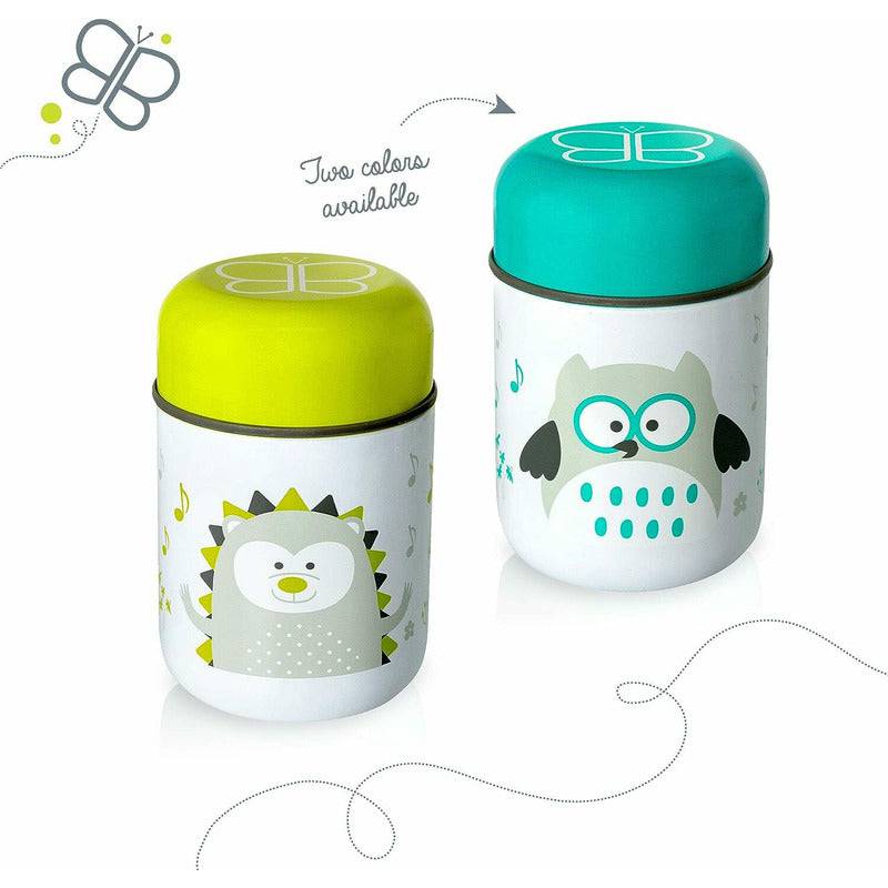 Termos, Bbluv, Food, Pentru alimente solide, Cu lingurita inclusa, 300 ml, BPA Free, Lime - gogobaby.ro
