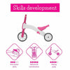 Tricicleta copii, Chillafish, Bunzi, 2 in 1, Transformabila in bicicleta fara pedale, Cu sa reglabila, Cu mic compartiment in sa, 1.9 Kg, Pentru 13 ani, Pink