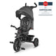 Tricicleta copii, Lionelo, Haari, Ultrapliabila, Multifunctionala, Suport picioare, Control al directiei, Scaun reversibil, Rotire 360 grade, Conform cu standardul european de securitate EN71, Gri