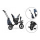 Tricicleta copii, Lionelo, Tris, Ultrapliabila, Multifunctionala. Mecanism de pedalare libera, Suport picioare, Control al directiei, Scaun reversibil, Rotire 360 grade, Conform cu standardul europeane de securitate EN71, JEANS