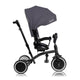 Tricicleta copii, Lionelo, Tris Plus, Ultrapliabila, Multifunctionala, Pana la 25 kg, Inclinare spatar in fata si in spate, Suport picioare, Control al directiei, Scaun reversibil, Rotire 360 grade, Conform cu EN71, 9 luni-5 ani, Gri