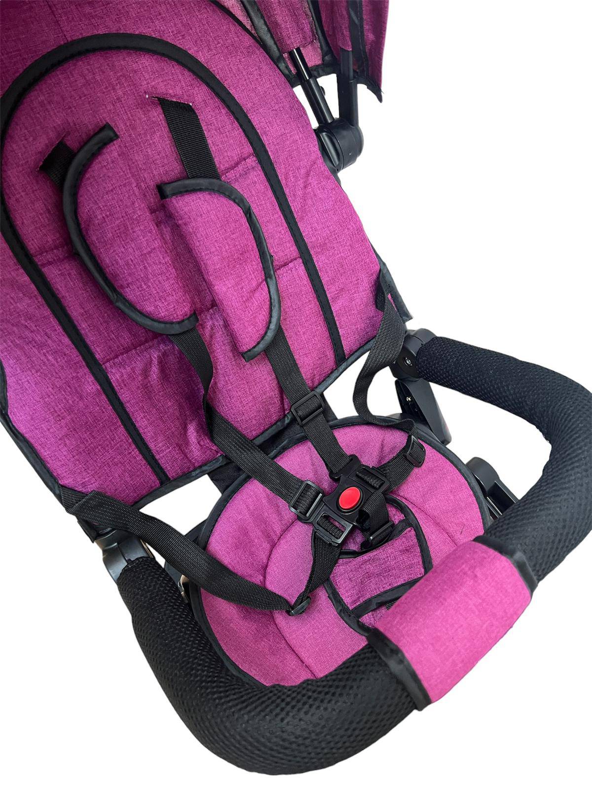 Tricicleta evolutiva, L sun Star, Semipliabila,Pozitie de somn generoasa, Scaun rotativ, Muzicala, Lumini led, Geanta Mamici, Coș jucarii, MOV - gogobaby.ro