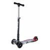 Trotineta copii, Free2Move Zik Zak cu lumini LED pentru baietei, Pliabila si compacta, Platforma antiderapanta, Ghidon reglabil, Rulmenti ABEC-7, Varsta 3 - 6 ani, Black