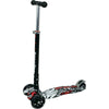 Trotineta copii, Free2Move Zik Zak cu lumini LED pentru baietei, Pliabila si compacta, Platforma antiderapanta, Ghidon reglabil, Rulmenti ABEC-7, Varsta 3 - 6 ani, Black