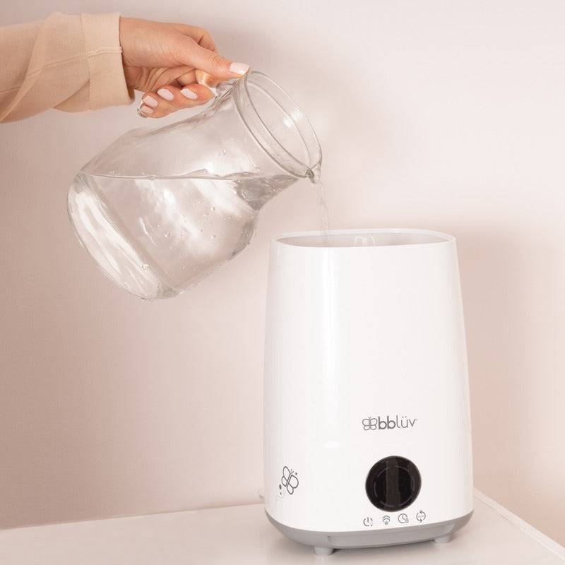 Umidificator, Bbluv, Umido, Cu ultrasunete si purificator de aer 4 In 1, Ultra silentios, Include difuzor de uleiuri esentiale, Cu panou de control digital, Cu telecomanda, Alb - gogobaby.ro