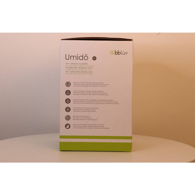 Umidificator, Bbluv, Umido, Cu ultrasunete si purificator de aer 4 In 1, Ultra silentios, Include difuzor de uleiuri esentiale, Cu panou de control digital, Cu telecomanda, Alb - gogobaby.ro
