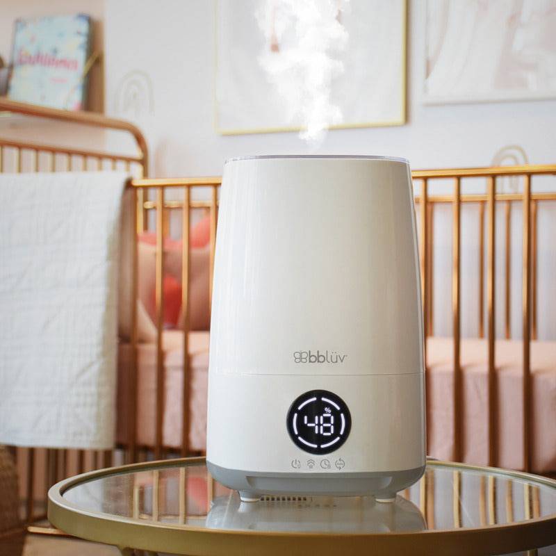 Umidificator, Bbluv, Umido, Cu ultrasunete si purificator de aer 4 In 1, Ultra silentios, Include difuzor de uleiuri esentiale, Cu panou de control digital, Cu telecomanda, Alb - gogobaby.ro
