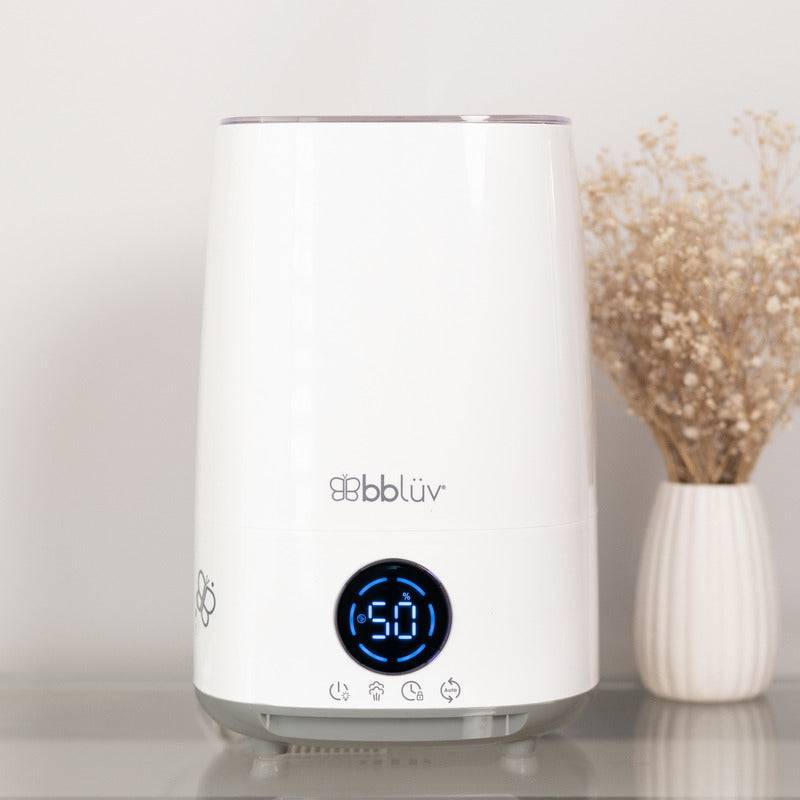 Umidificator, Bbluv, Umido, Cu ultrasunete si purificator de aer 4 In 1, Ultra silentios, Include difuzor de uleiuri esentiale, Cu panou de control digital, Cu telecomanda, Alb - gogobaby.ro