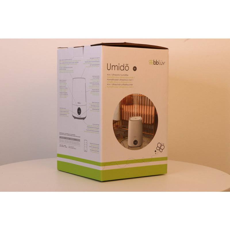 Umidificator, Bbluv, Umido, Cu ultrasunete si purificator de aer 4 In 1, Ultra silentios, Include difuzor de uleiuri esentiale, Cu panou de control digital, Cu telecomanda, Alb - gogobaby.ro