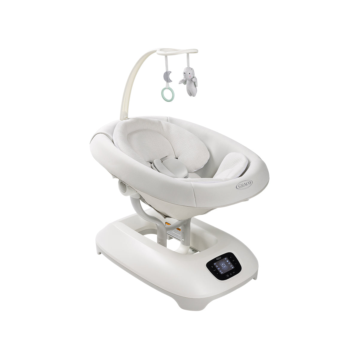 Graco - Leagan electric Eluma Sway cu tehnologie inteligenta de detectare a plansului, pentru bebelusi, alb Rori - gogobaby.ro