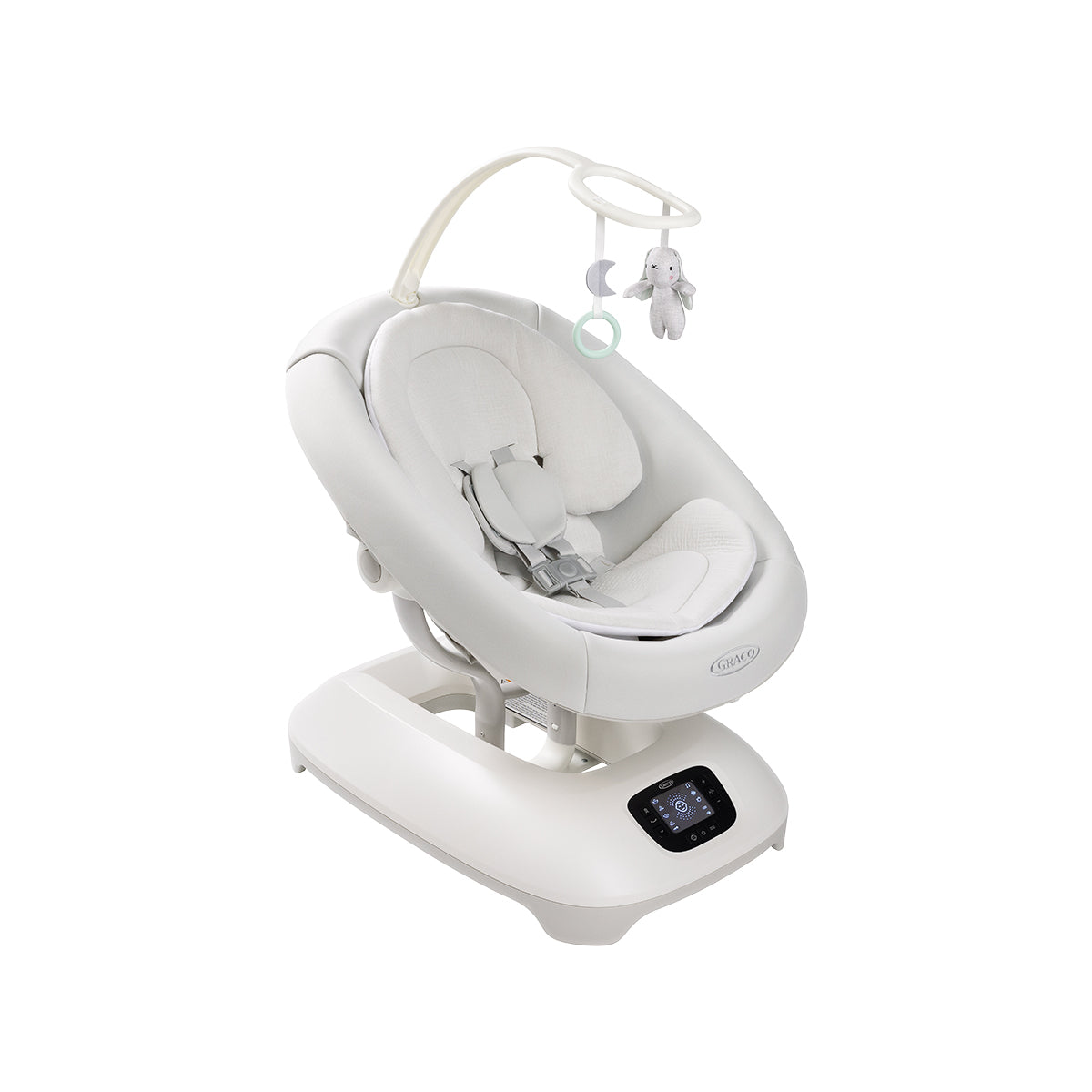 Graco - Leagan electric Eluma Sway cu tehnologie inteligenta de detectare a plansului, pentru bebelusi, alb Rori - gogobaby.ro
