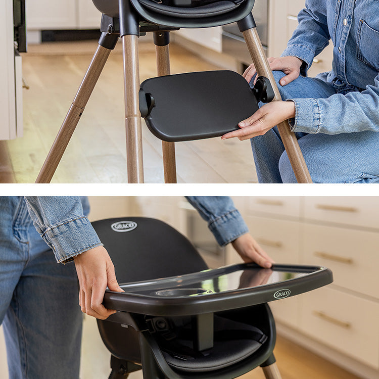 Graco - Scaun de masa 3 in 1 Presti, Charcoal - gogobaby.ro